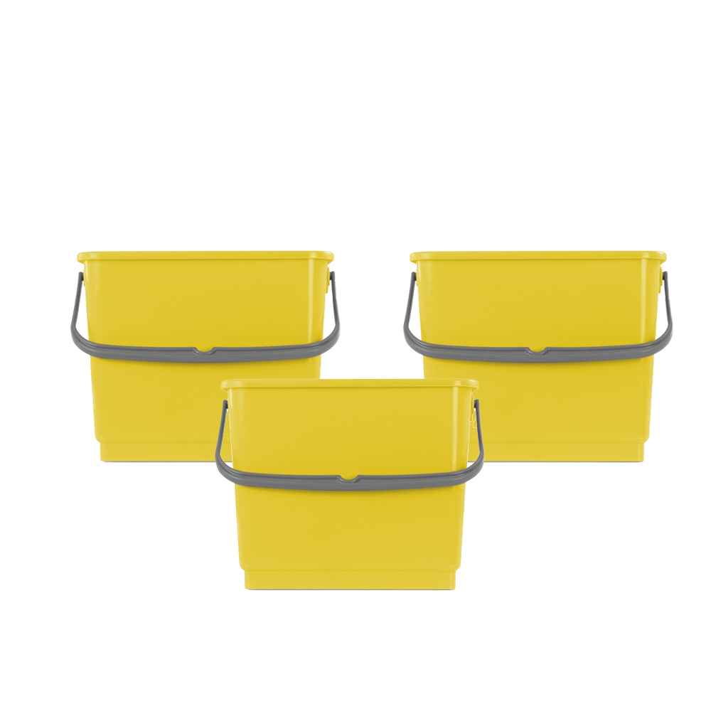 Box of 3 yellow buckets of 4 Lt.