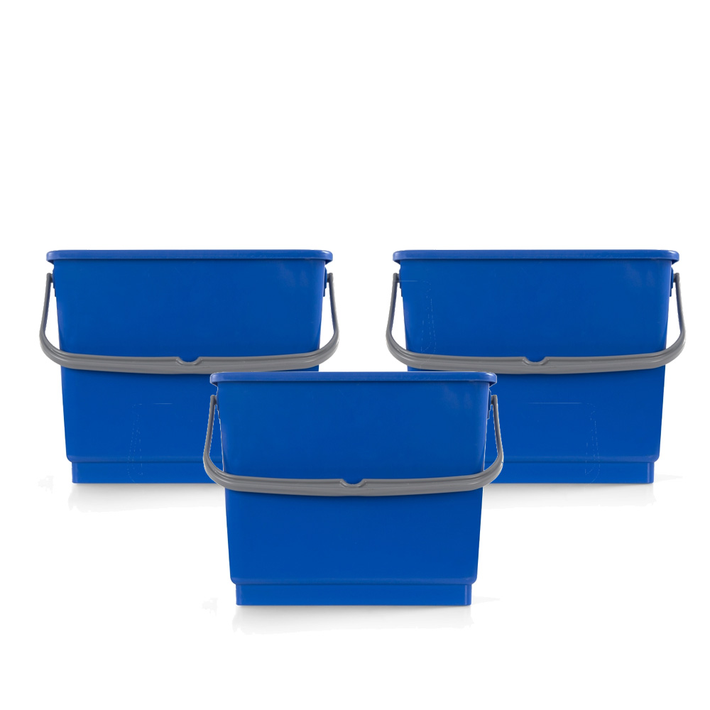 Box of 3 blue buckets of 4 Lt.