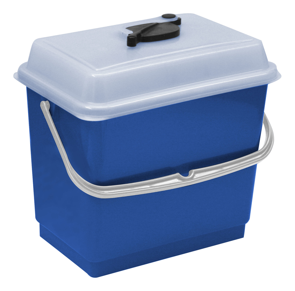 4-liter blue bucket with lid