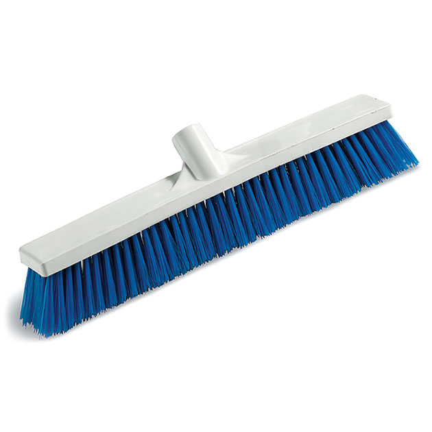 Blue PBT Broom for Food Industry, 60 cm