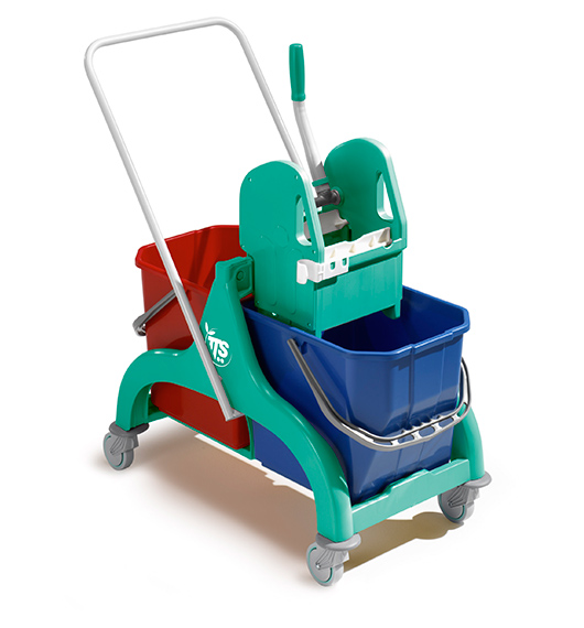 Nick green professional cleaning trolley 50 lt with reversible handle