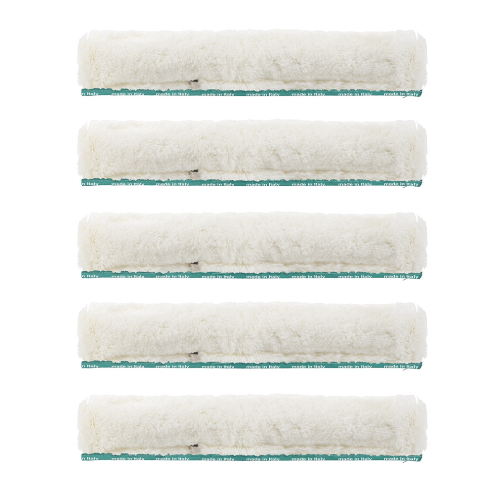 Box of 5 White Polyester Window Washer Sleeves, 35 cm