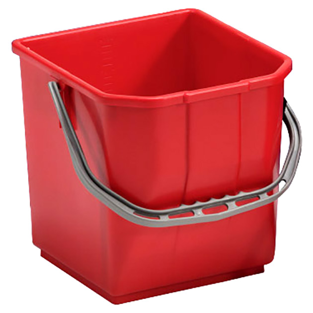 25 Lt. red moplen bucket