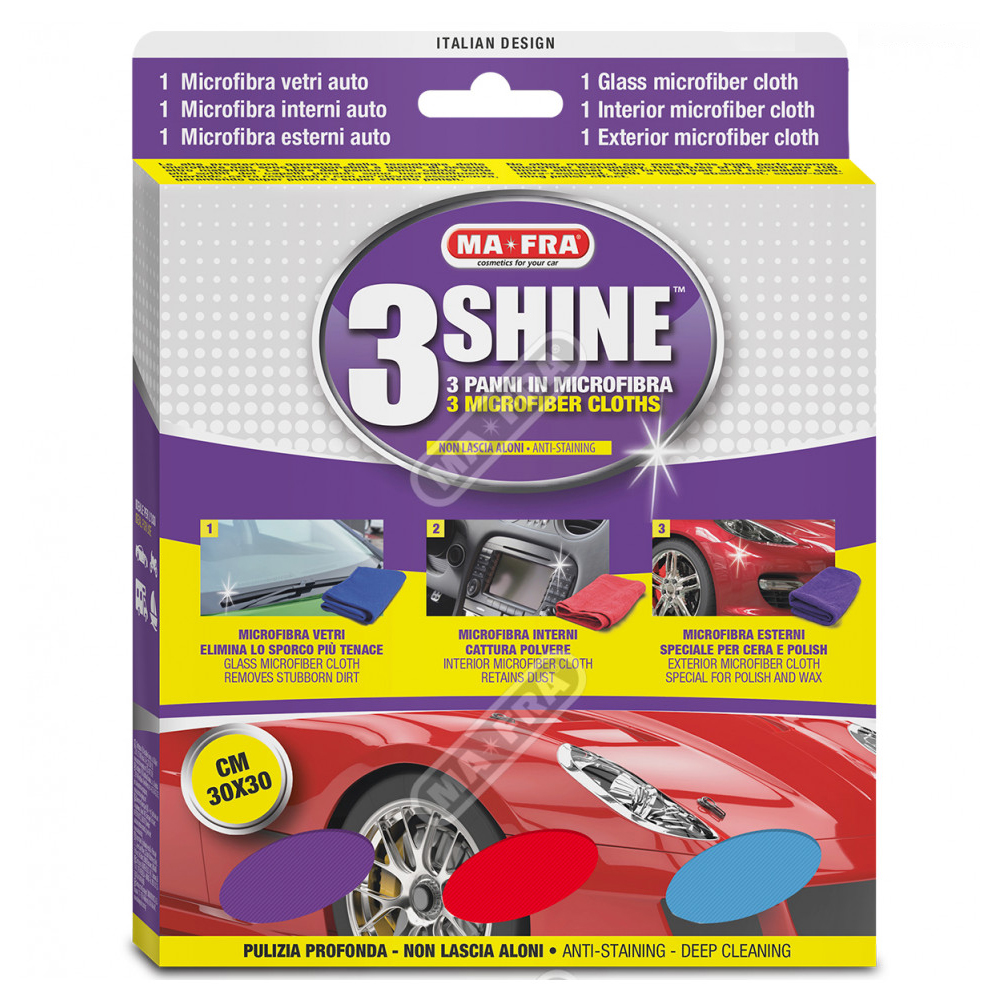 Tris 3Shine microfiber car cloths