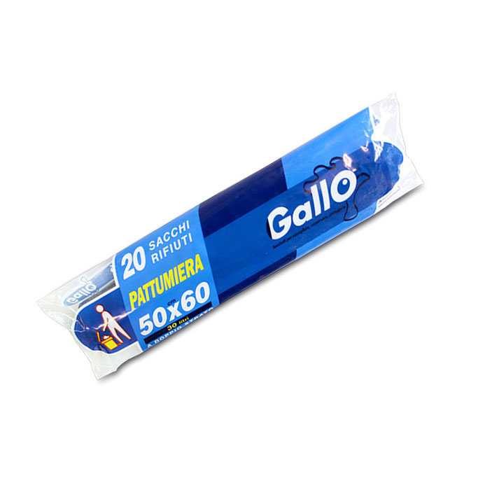 Roll of 20 black dustbin bags 50x60 cm