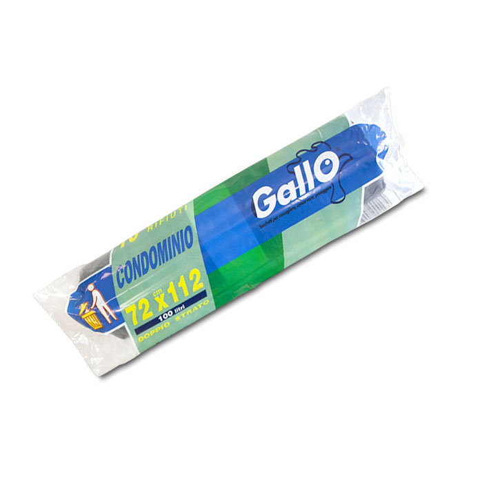 Roll of 10 black condominium bags measuring 72x112 cm