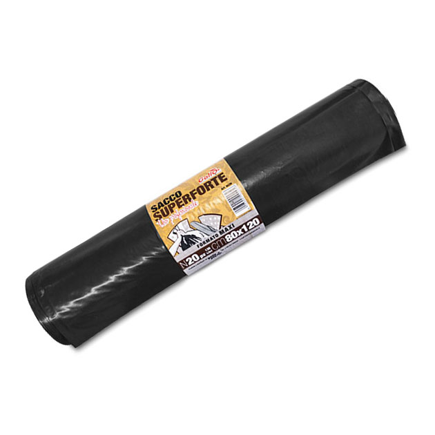 Roll of 20 black bags of 80x120 cm
