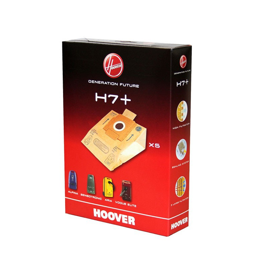 Pack of 5 H7+ paper bags