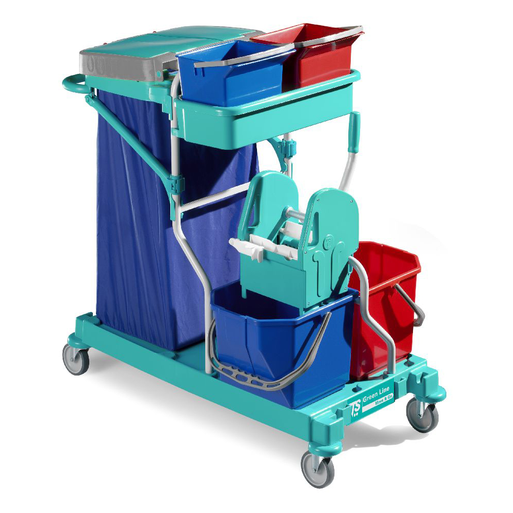 Green 165 professional cleaning trolley