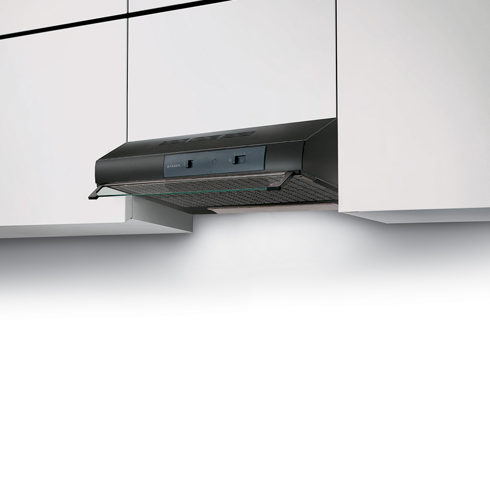 TCH04-741 black built-in underwall kitchen hood 60 cm