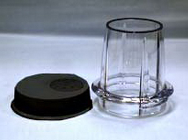 CONTAINER + BLACK LID (PLASTIC)