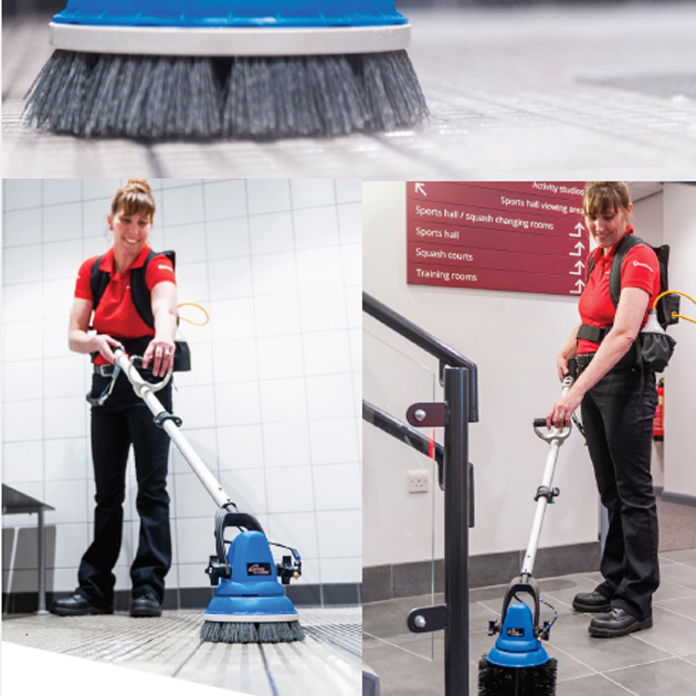 Above ground pool and multi-surface cleaner with detergent tank