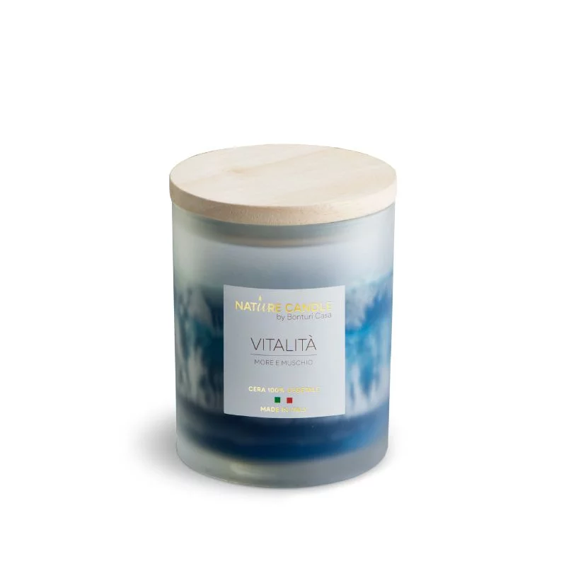 Vitality natural scented candle - Blackberry and Musk 200 gr - Amati collection