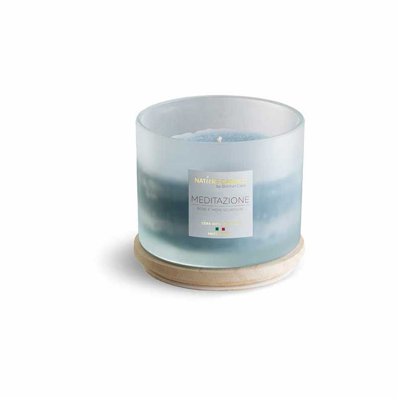 Meditation natural scented candle - Wild Roses and Blackberries 380 gr - Amati collection