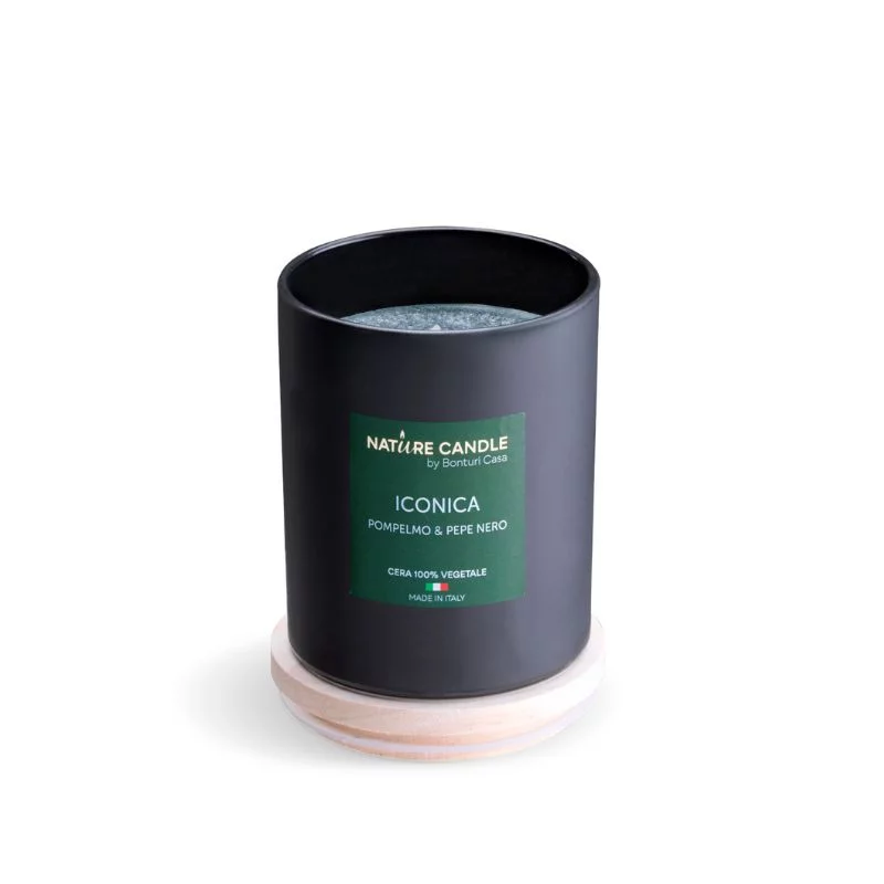 Iconica natural scented candle - Grapefruit and Black Pepper 200 gr - Essenza collection