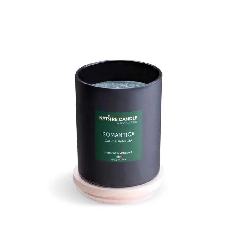 Romantica natural scented candle - Coffee and Vanilla 200 gr - Essenza collection