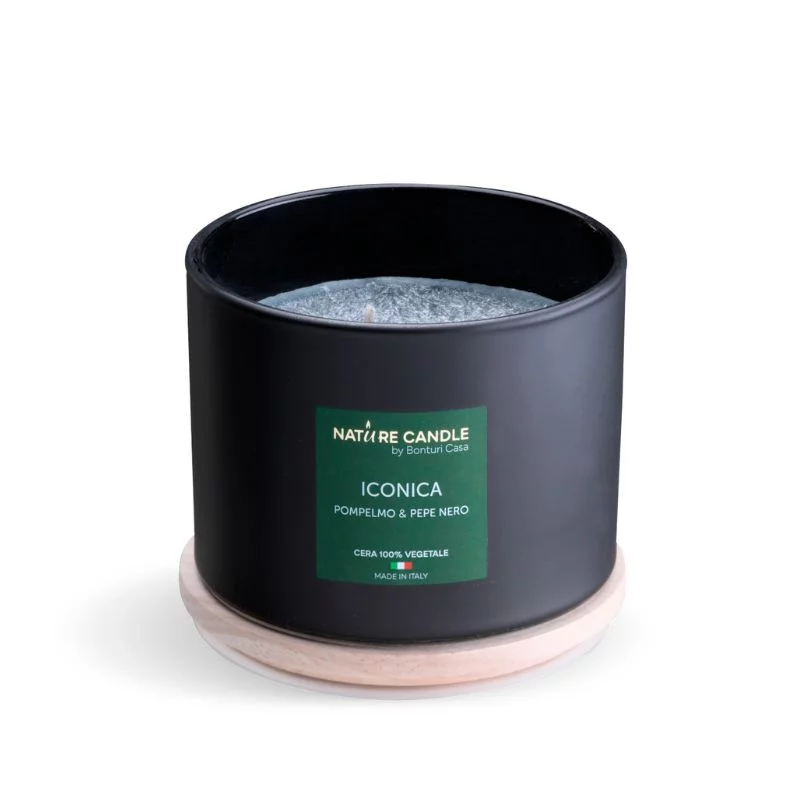 Iconica natural scented candle - Grapefruit and Black Pepper 380 gr - Essenza collection