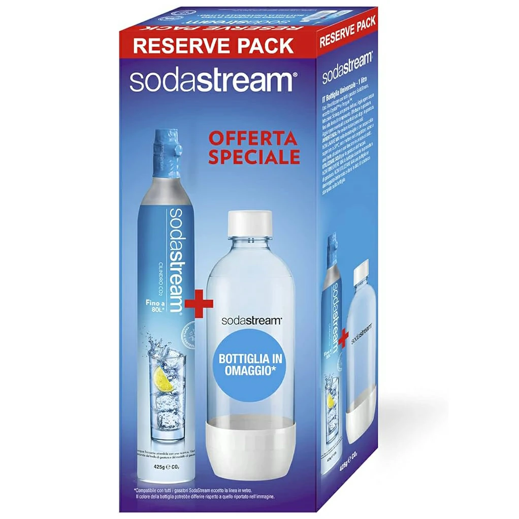 Sodastream Co2 refill with free 1 liter bottle