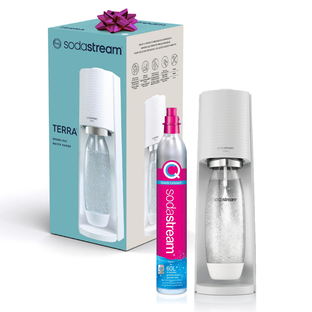 Sodastream Terra white carbonator with bottle