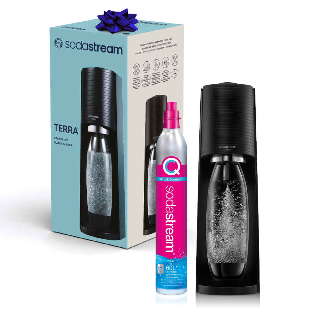 Sodastream Terra black carbonator with bottle