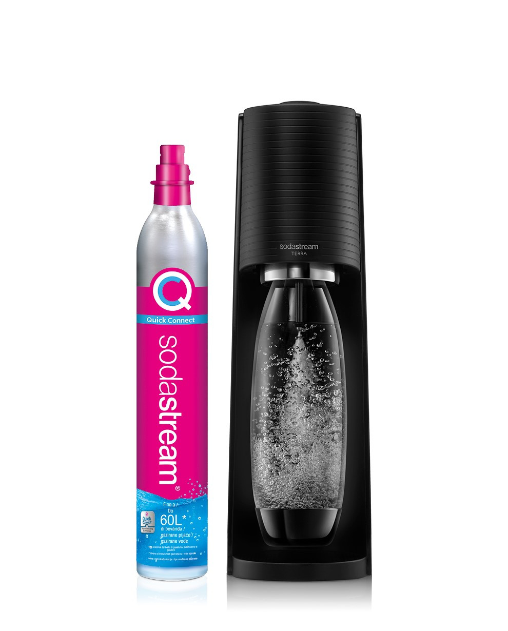 Sodastream Terra black carbonator with bottle