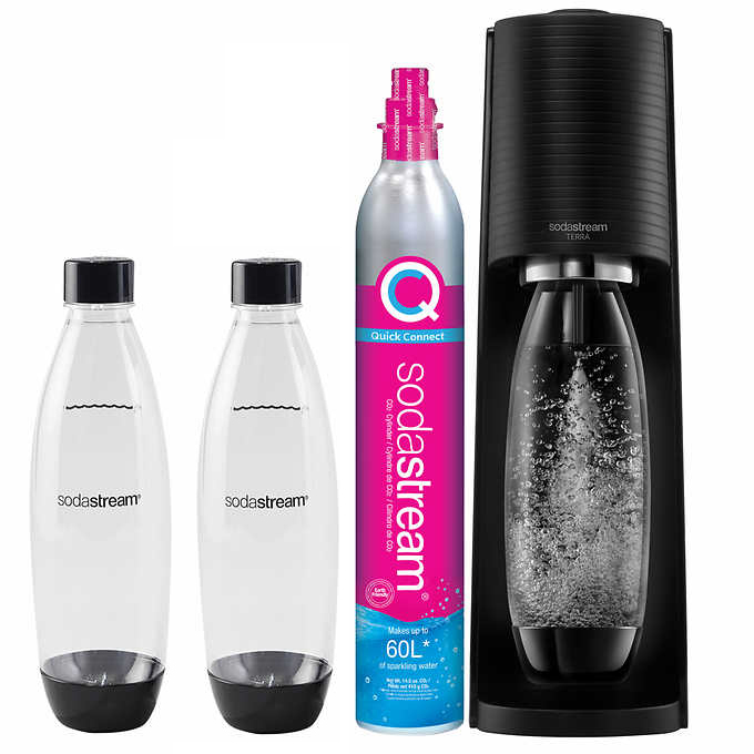 SodaStream TERRA Water Carbonator Mega Pack - Black