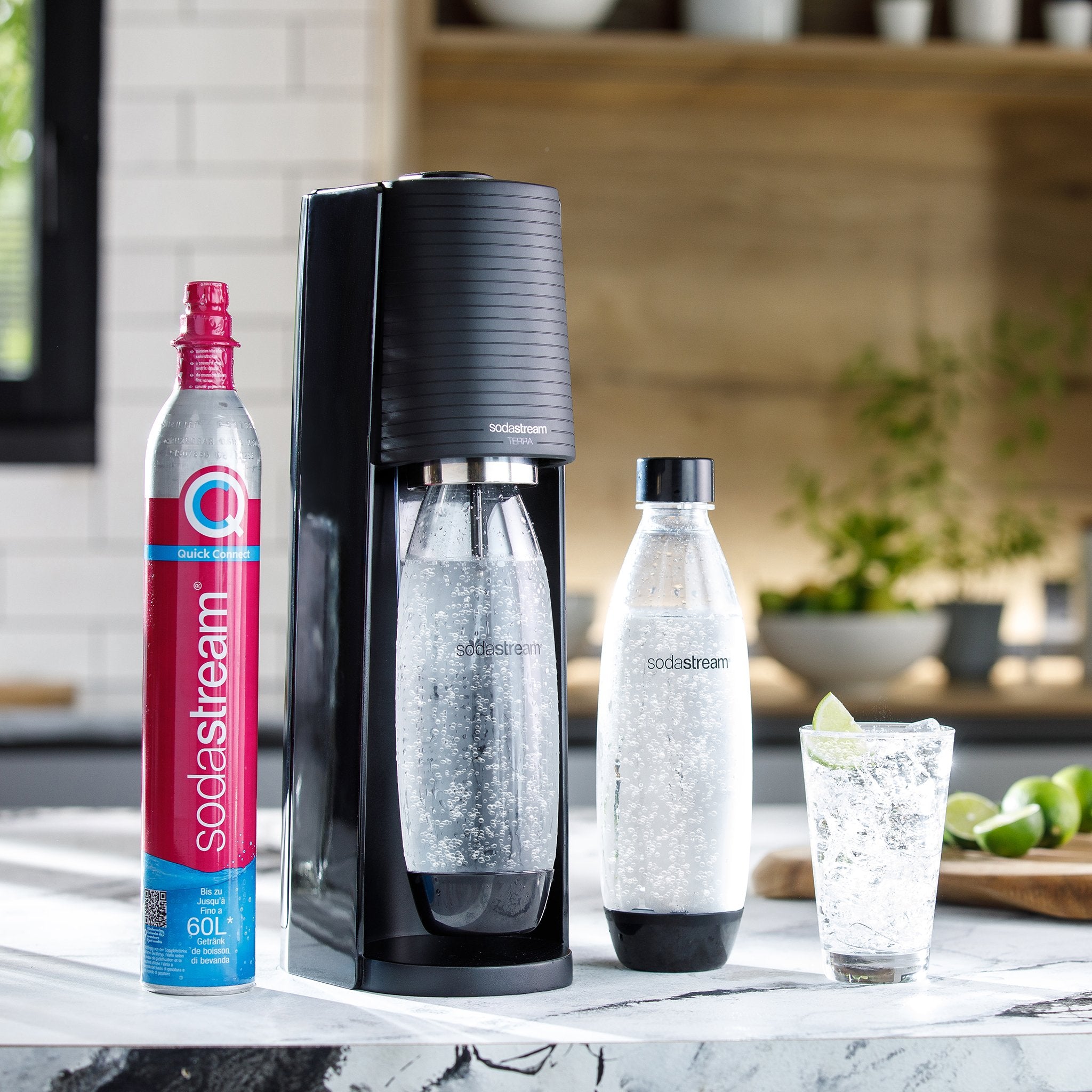 SodaStream TERRA Water Carbonator Mega Pack - Black