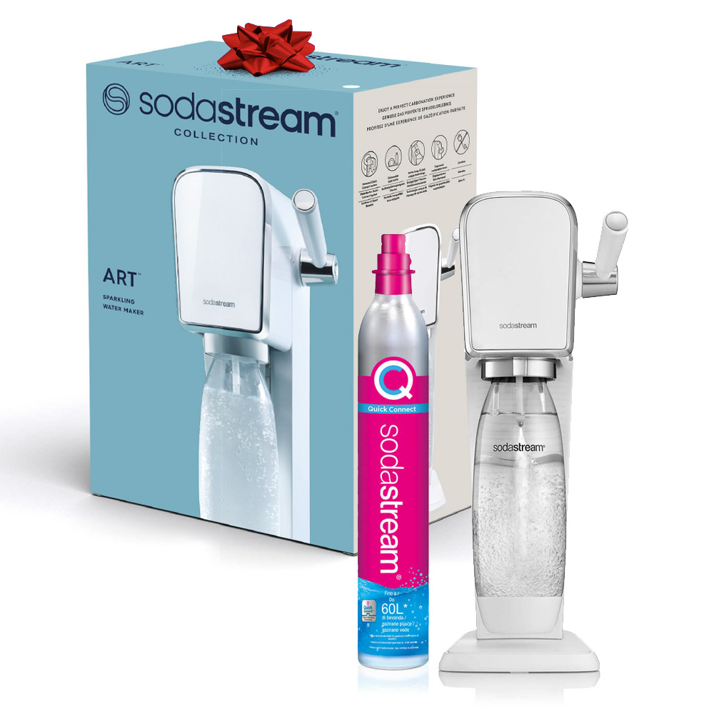 Sodastream Art white carbonator with bottle