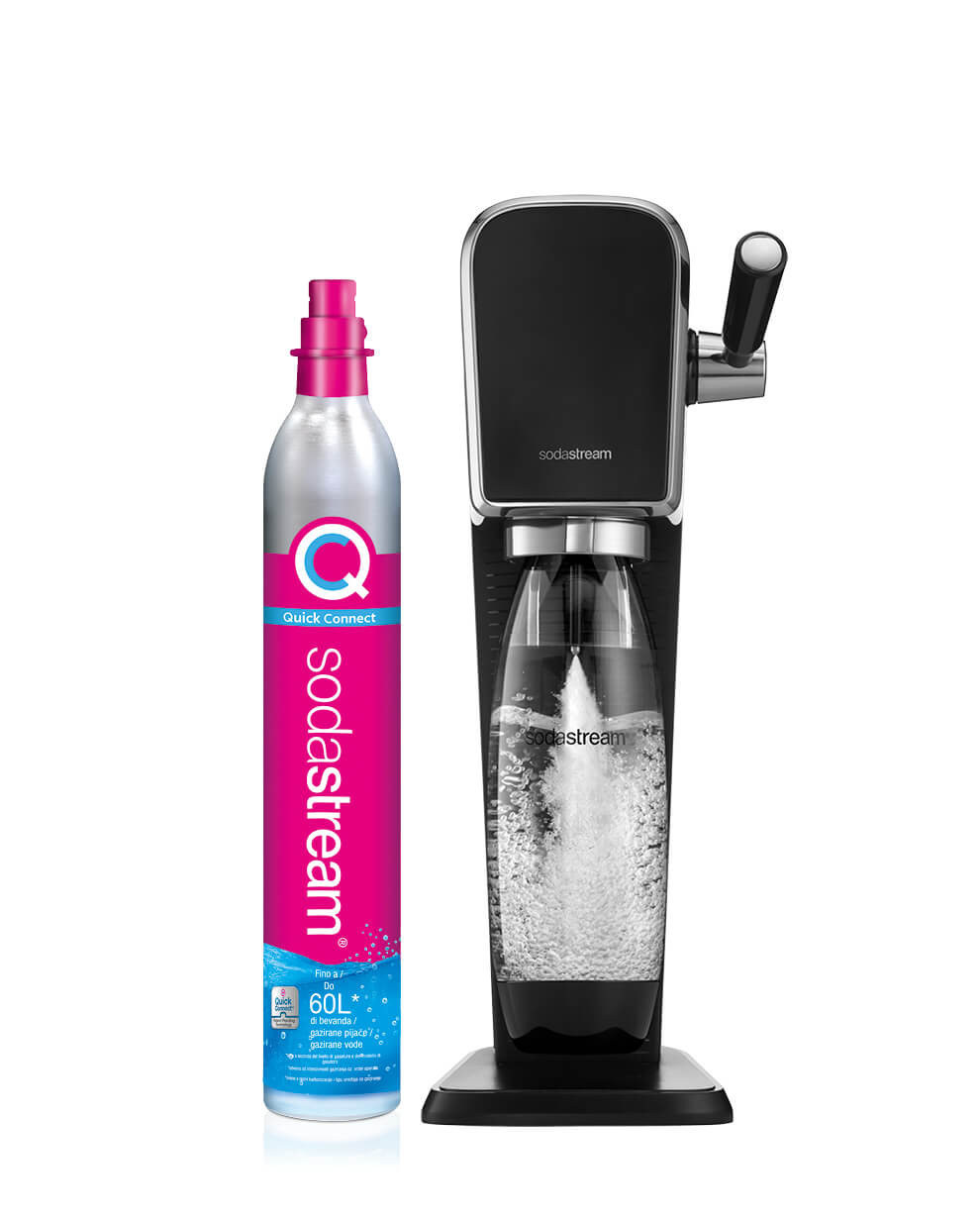 Sodastream Art black carbonator with bottle