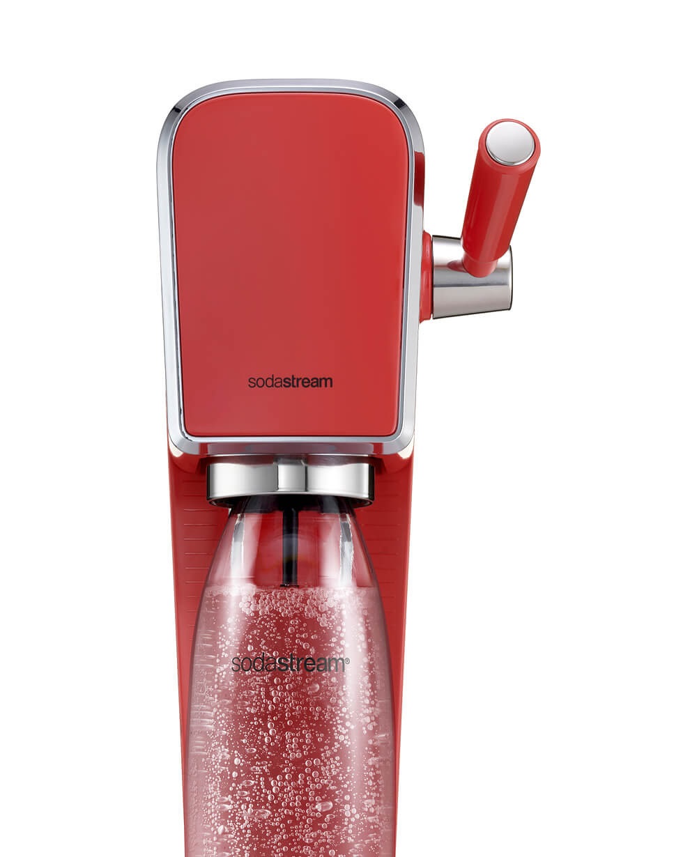 Sodastream Art Mandarin carbonator with sodastream bottle and refill