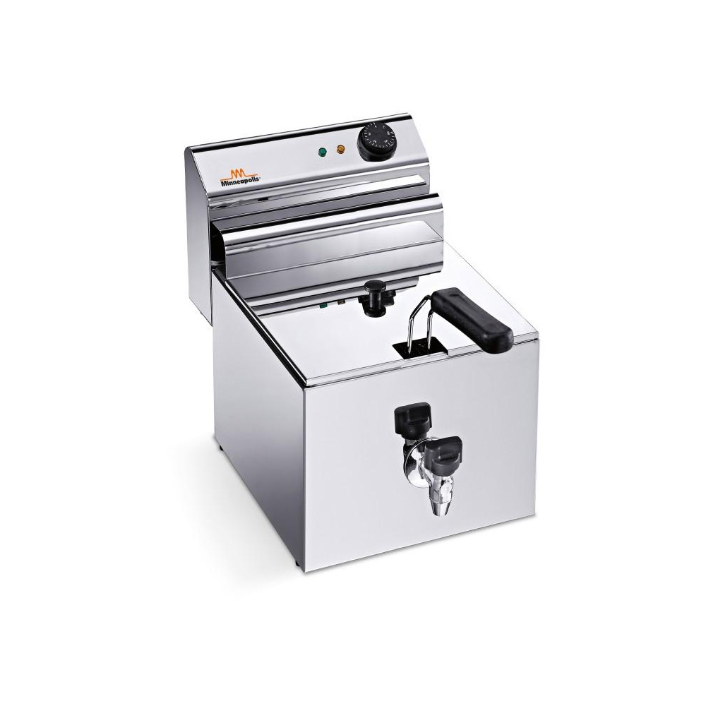 Professional electric fryer with oil drain