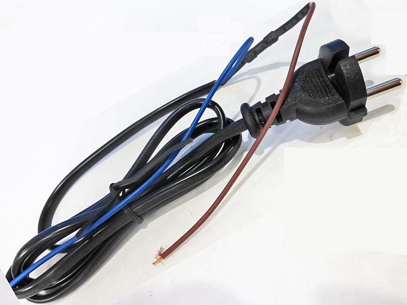 POWER CABLE ASSEMBLY - BLACK - EU PLUG