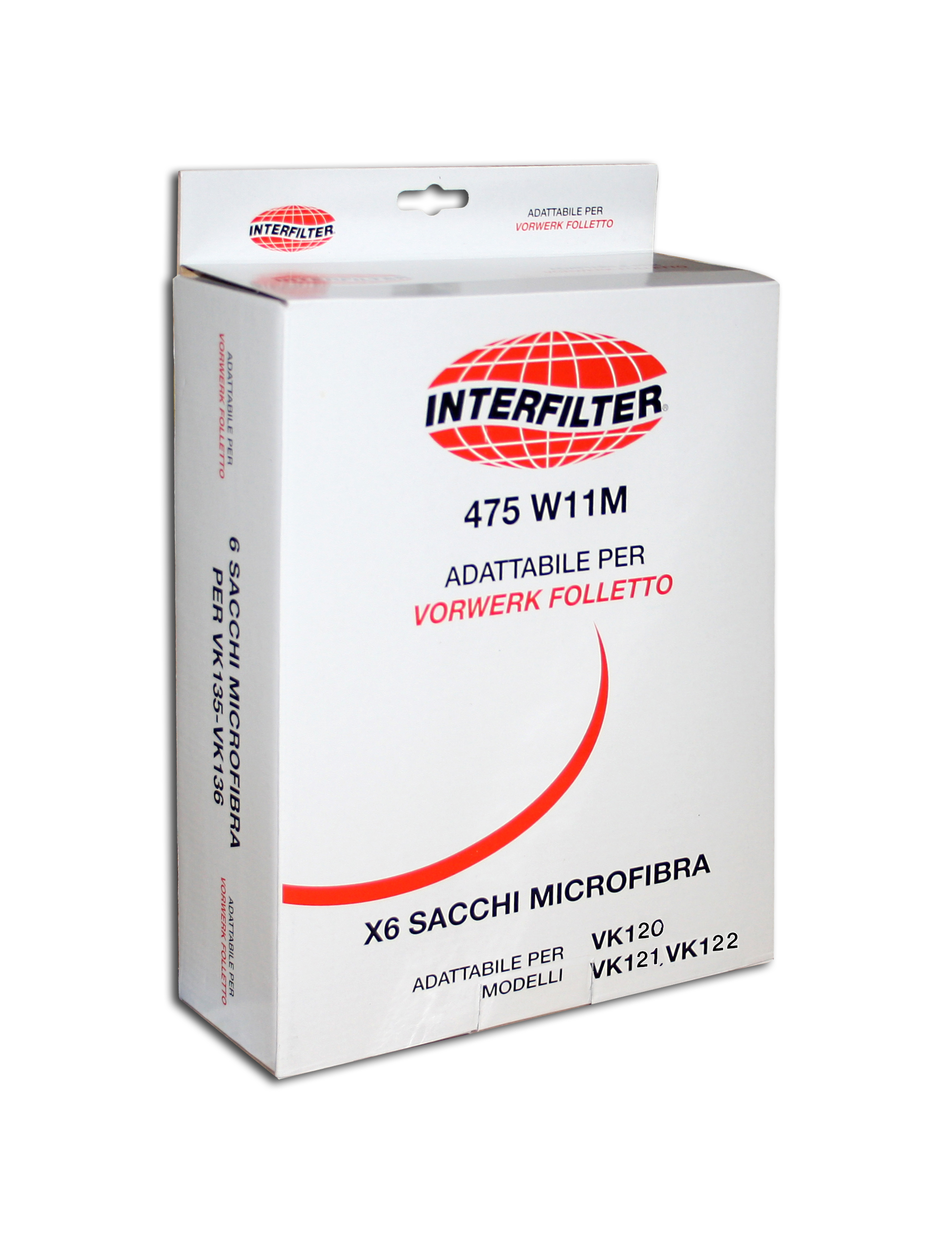 Pack of 8 bags for Folletto VK 120 - VK 121 - VK 122