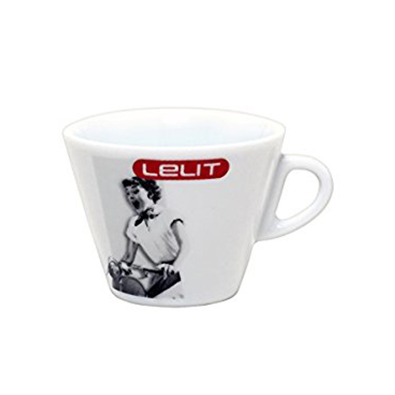 PL302 Lelit - pack of 6 porcelain cappuccino cups and saucers (190 cl)