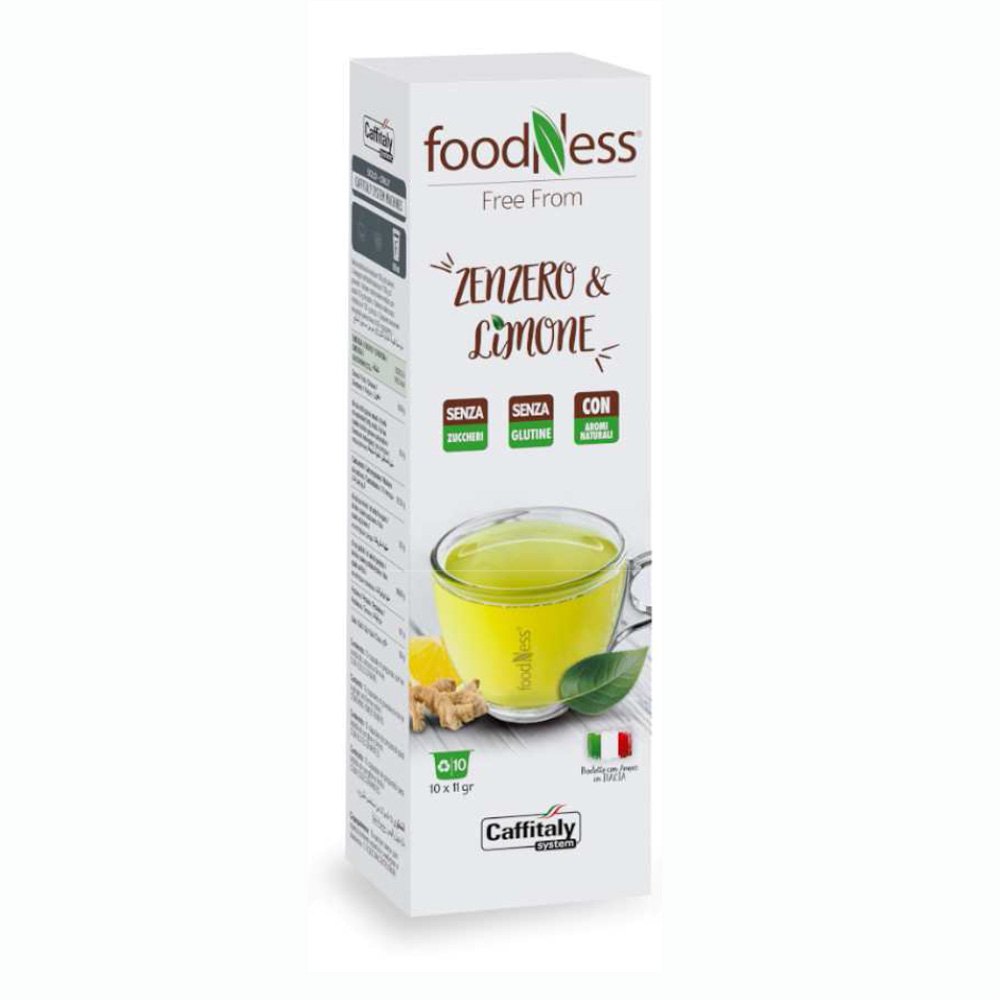 Foodness Ginger and Lemon Herbal Tea Pack of 10 Capsules