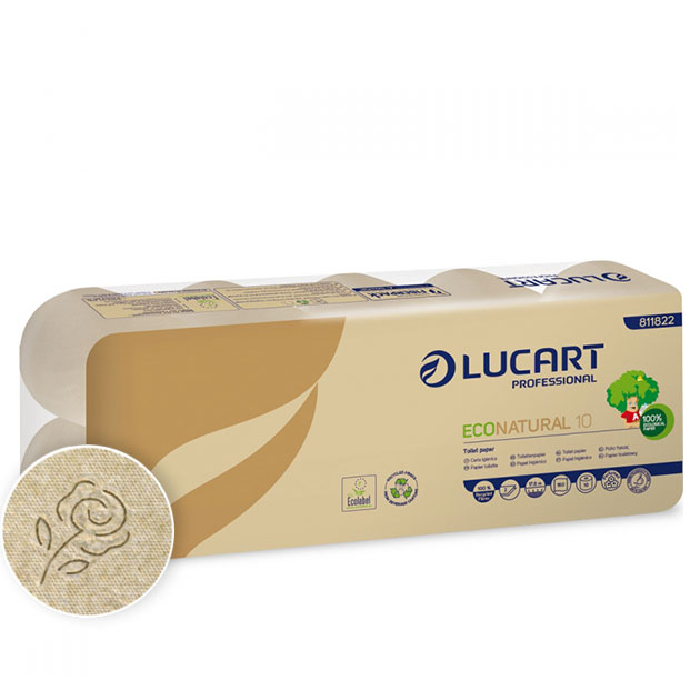 Pallet of 120 packs of 10 rolls Econatural toilet paper