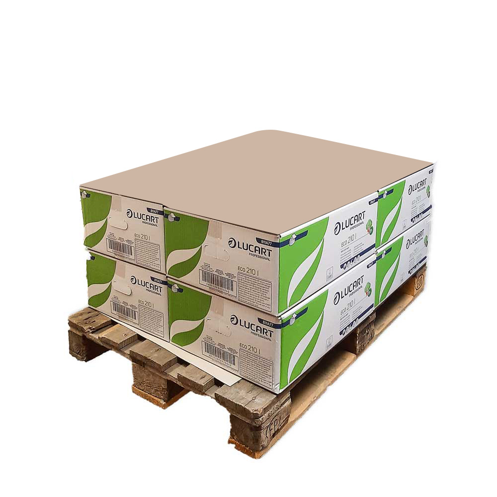 Packaging: 8 boxes of 40 packs each of Lucart interleaved toilet paper