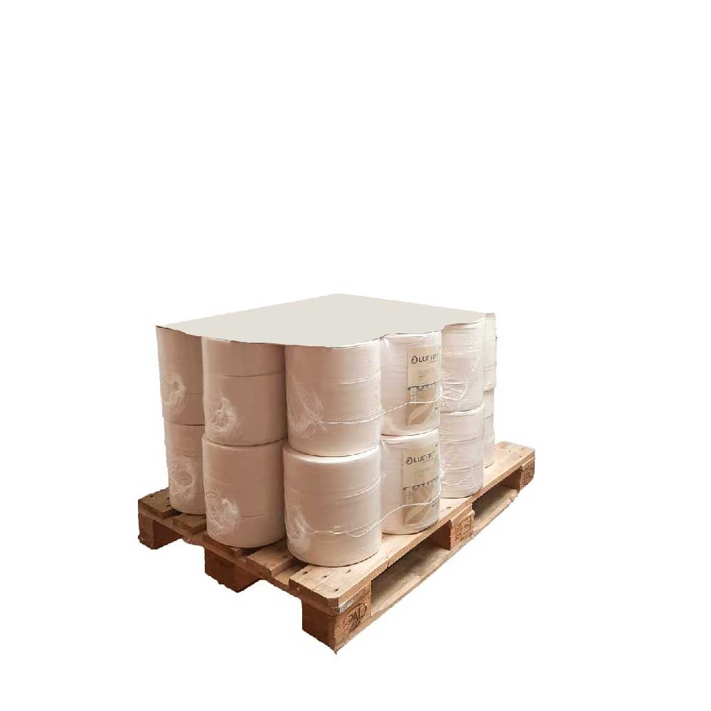 Pack of 14 packs of 6 rolls of Lucart Jumbo Eco Natural toilet paper