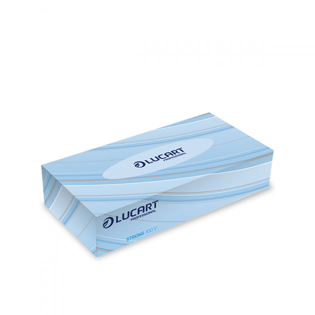 Pack of 100 multipurpose 2-ply tissues Strong Lucart