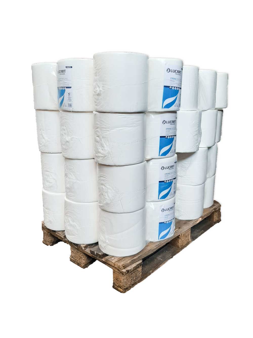 Pallet of 24 packs 2 rolls of industrial paper towel Strong Lucart
