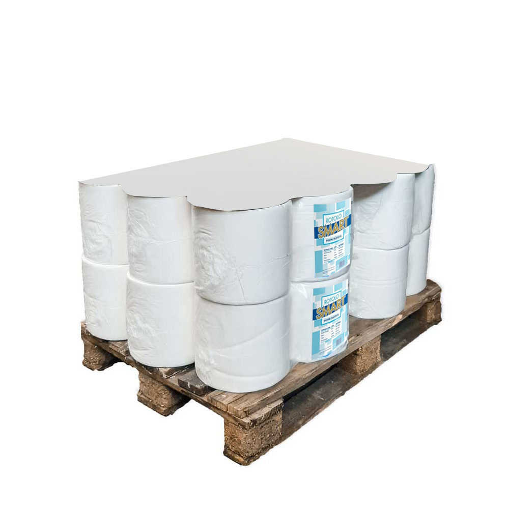 Packaging: 12 packs of 2 rolls of 800 tear Smart pure cellulose paper
