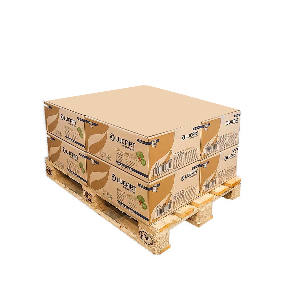 Packaging: 8 boxes of EcoNatural 155 ID 2-ply paper towels