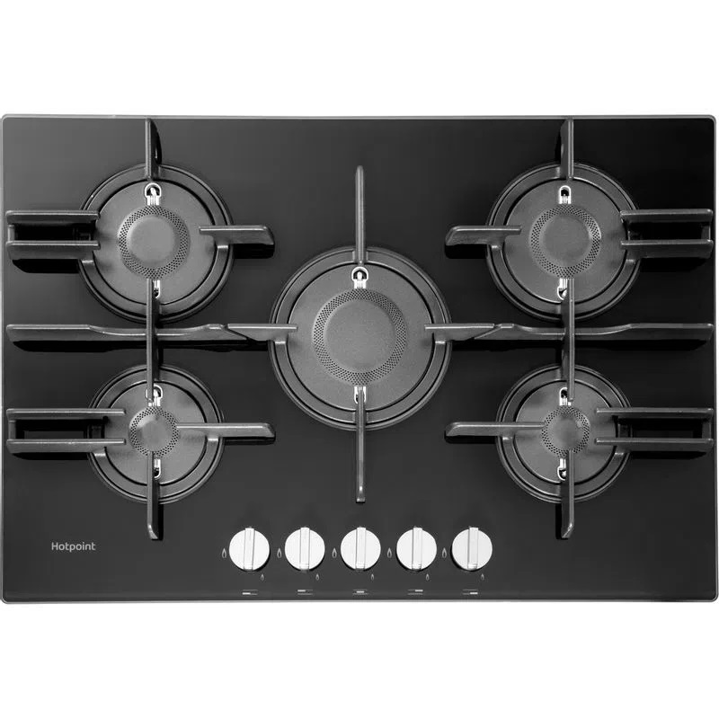 Hotpoint 5-Burner Gas Hob FTGHG 751 D/HA - Black