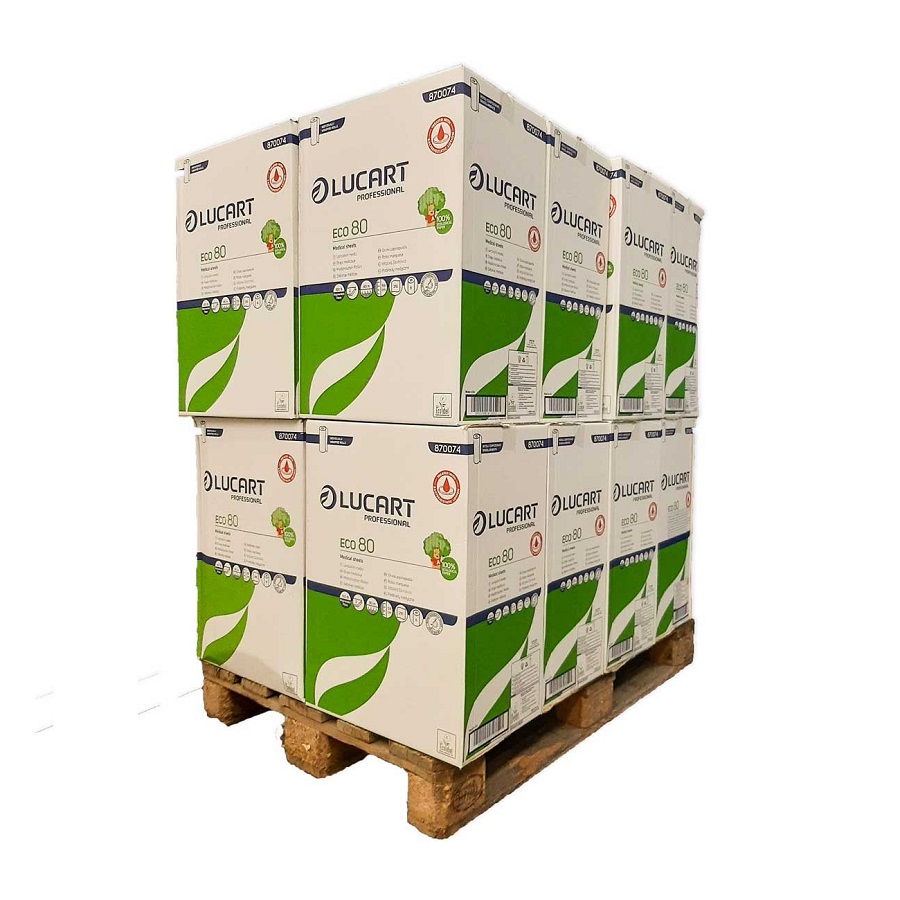 Pallet of 16 boxes of Eco 80 medical sheets of 6 packs