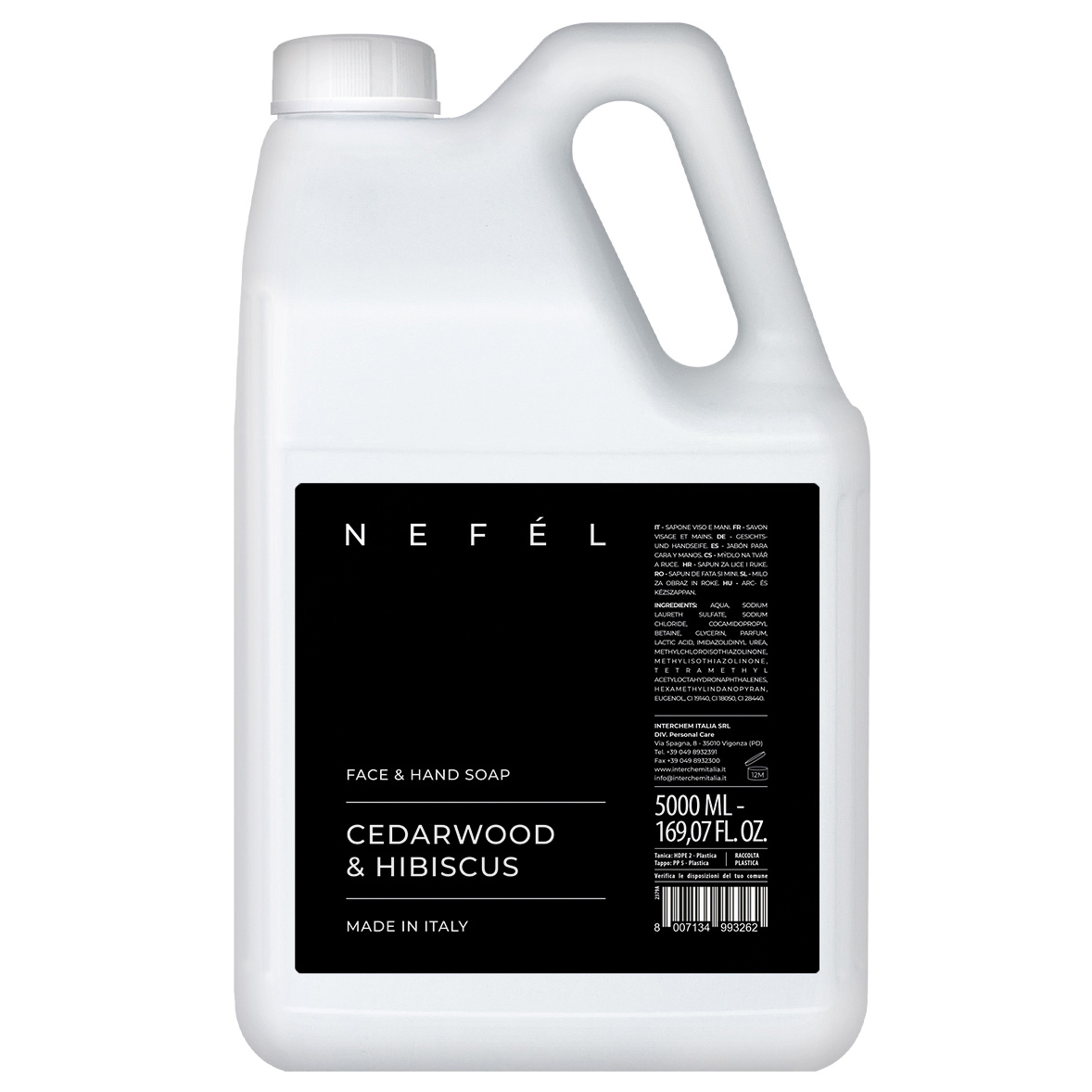 Bergamot and Vervain face and hand soap 5 liters - Nefel