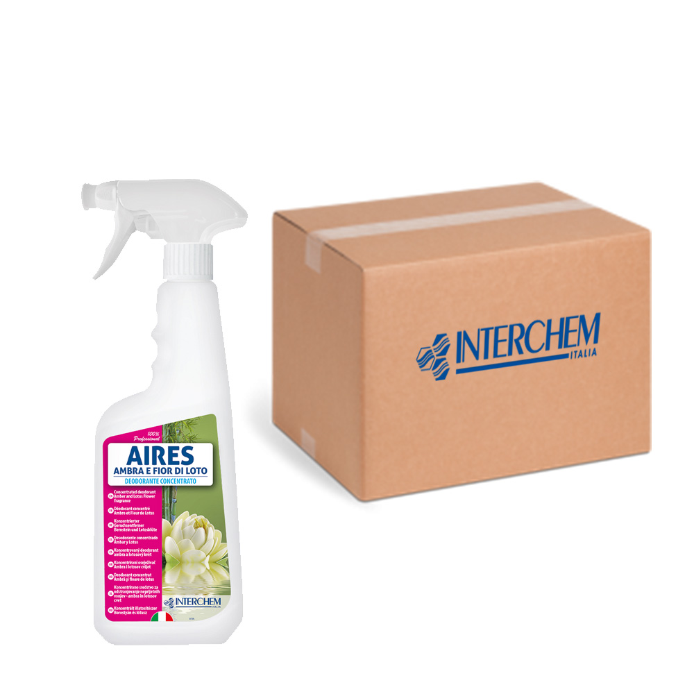 Box of 6 concentrated air fresheners amber and lotus flower 750ml