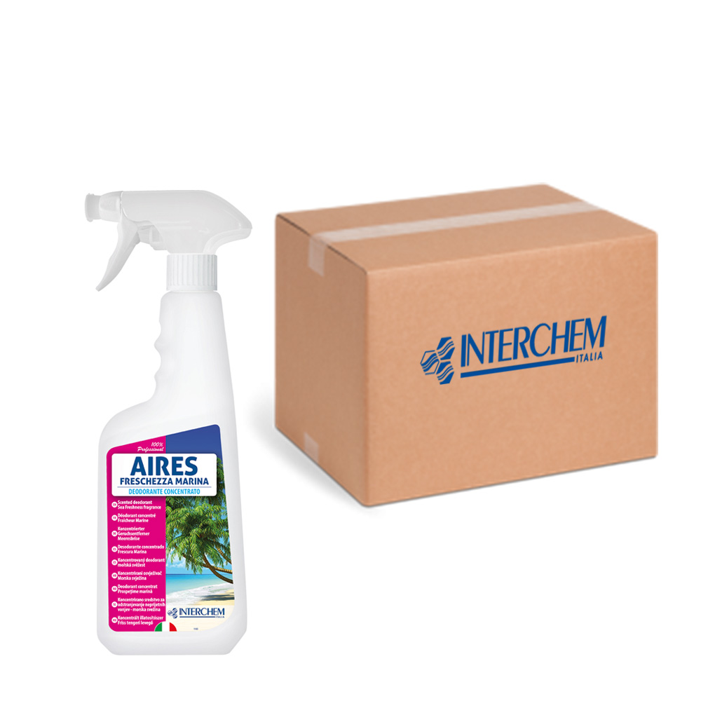 Box of 6 concentrated deodorants aires marine freshness 750ml