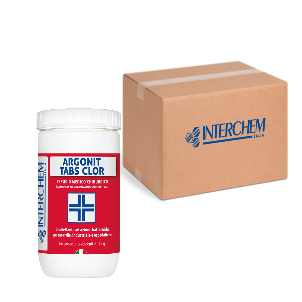 Box of 6 pieces of disinfectant in tablets Argonit Tabs Clor