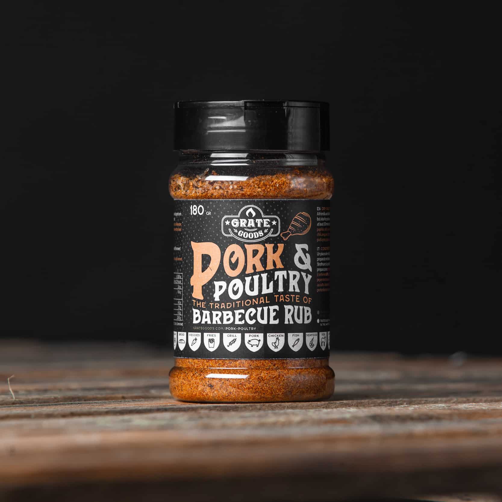 Rub Barbecue Pork & Poultry 180 g Grate Goods