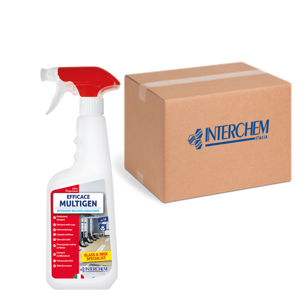 Box of 6 multipurpose detergents Effective Multigen sanitizing 750 ml